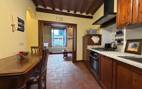 Terrazzino Margherita: Interieur Ontwerp, Flooring, Meubilair, Hout, Verdieping, Countertop, Plafond, Cabinetry, Verlichting, Keuken