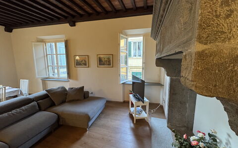 Casa Anna 13: Hout, Flooring, Interieur Ontwerp, Meubilair, Verdieping, Plafond, Kamer, Woonkamer, Houten Vloer, Stoel