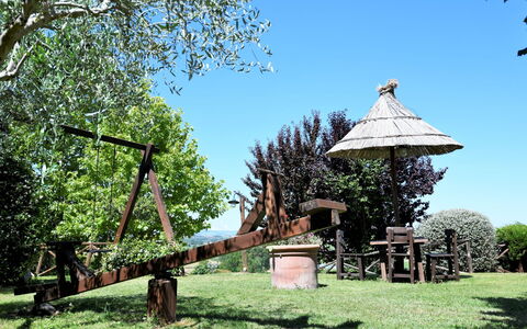 Terre di Giano Private Pool and View, Umbria: Tuin, Trunk, Gazon, Park, Landscaping, Werf, Backyard