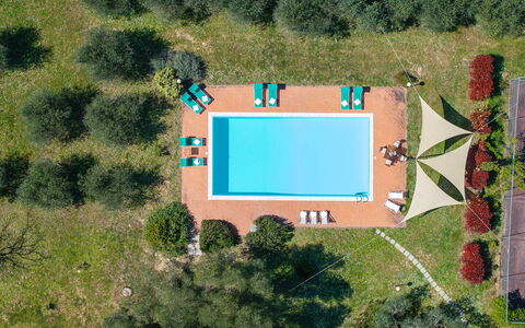 Il Leccio, Vinci, Private Pool and Tennis: Zwembad, Toevlucht, Vrije Tijd, Eco Hotel, Landgoed, Schaduw, Landscaping, Hacienda, Buitenmeubels, Gazon