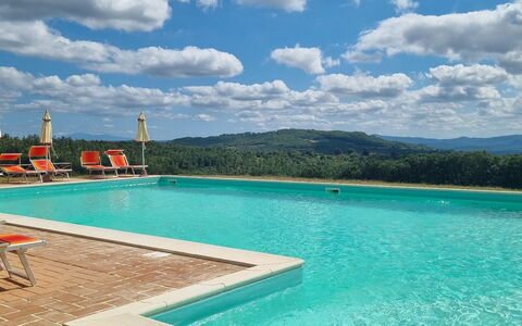 Casa Stella Serena, Podere le Scopaie, Pool: Zwembad, Heuvel, Toevlucht, Eco Hotel, Heuvel Station, Buitenmeubels, Badplaats, Ligstoel, Ridge, Hotel