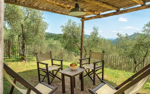 La Sorgente: Hout, Meubilair, Buitenmeubels, Stoel, Keuken En Eettafel, Hardwood, Buitentafel, Beits, Schaduw, Veranda