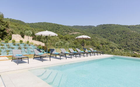 Villa Maddalena alla Guglielmesca: Bergachtig Landvormen, Berg, Heuvel, Zwembad, Heuvel Station, Bergketen, Toevlucht, Eco Hotel, Buitenmeubels, Ridge