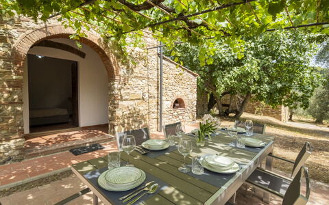 Casale delle Lupe, Campiglia Marittima: Muur, Boog, Steen, Hacienda, Metselwerk, Tuin, Stenen Muur, Binnenplaats, Villa,  Passage\