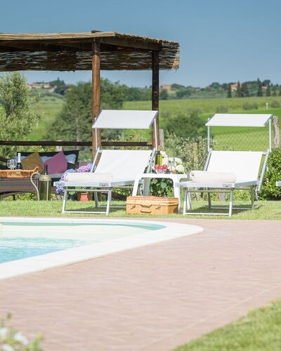 Poggio Vistabella 10: Zwembad, Buitenmeubels, Toevlucht, Meubilair, Tuin, Ligstoel, Gazon, Schaduw, Eco Hotel, Backyard
