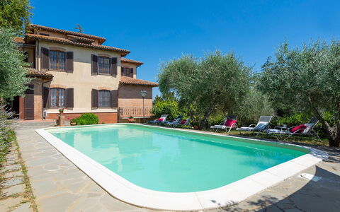 Villa Fiorentini 10: Blauw, Zwembad, Woongebied, Hacienda, Villa, Toevlucht, Landgoed, Balkon, Eco Hotel, Buitenmeubels