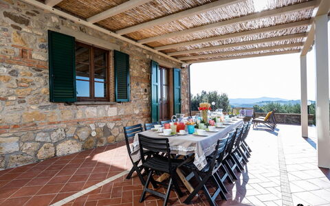 Il Poggiarellino 14: Meubilair, Buitenmeubels, Stoel, Buitentafel, Keuken En Eettafel, Patio, Schaduw, Eco Hotel, Veranda, Flagstone