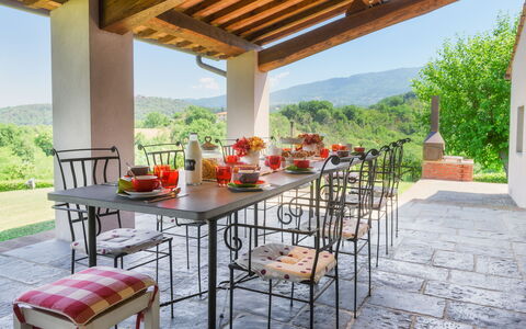 Villa Il Magnifico 10: Meubilair, Tafel, Stoel, Keuken En Eettafel, Buitentafel, Eetkamer, Restaurant, Buitenmeubels, Fruit, Kamerplant