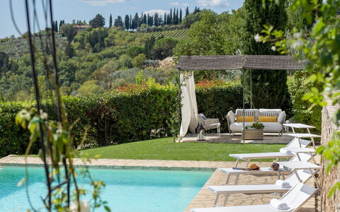 Poggio Novoli 6: Zwembad, Buitenmeubels, Toevlucht, Ligstoel, Vrije Tijd, Tuin, Eco Hotel, Schaduw, Chaise Longue, Landscaping