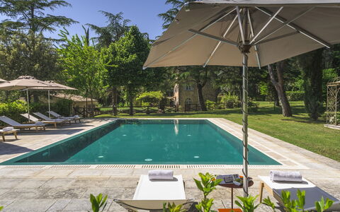 Villa Metelliano 10: Zwembad, Boom, Buitenmeubels, Toevlucht, Paraplu, Meubilair, Schaduw, Tuin, Landgoed, Landscaping
