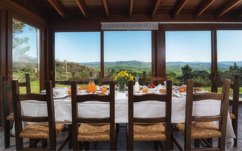 Podere Il Chiesino 8+2: Meubilair, Interieur Ontwerp, Hout, Tafel, Stoel, Keuken En Eettafel, Kamer, Plafond, Eetkamer, Eco Hotel