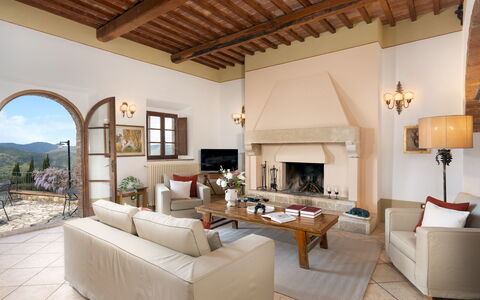Guado al Sole 26+4: Meubilair, Interieur Ontwerp, Muur, Flooring, Stoel, Tafel, Bankstel, Verdieping, Huis, Woonkamer