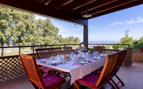 Villa Bel Panorama 8: Meubilair, Stoel, Tafel, Keuken En Eettafel, Toevlucht, Buitentafel, Buitenmeubels, Schaduw, Eco Hotel, Balkon