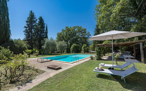 Casale le Querce di Cetona 8: Zwembad, Tuin, Landgoed, Schaduw, Landscaping, Gazon, Werf, Villa, Backyard, Toevlucht
