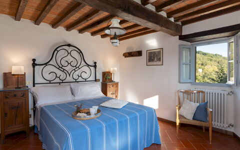 Villa la Rassinata 8: Muur, Meubilair, Interieur Ontwerp, Huis, Kamer, Flooring, Fotolijst, Slaapkamer, Linens, Bed