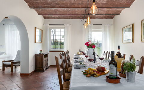 Tenuta Francigena 8: Meubilair, Muur, Interieur Ontwerp, Tafel, Plafond, Flooring, Keuken En Eettafel, Eetkamer, Stoel, Verlichting