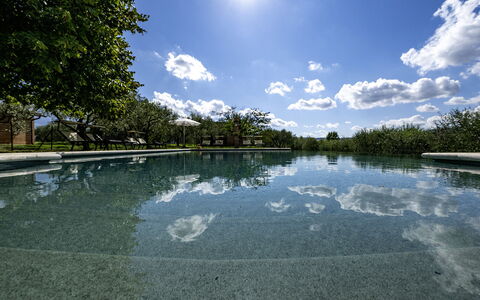 Podere Gellino 14: Blauw, Water, Natuur, Reflectie, Zwembad, Vijver, Tuin, Waterpartij, Reservoir, Reflecting Pool