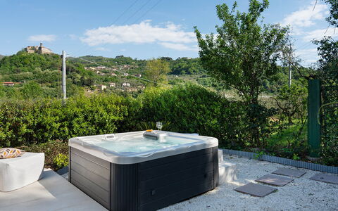 Villa Lunezia 6: Zwembad, Bad, Loodgieterswerkinrichting, Jacuzzi, Vrije Tijd, Waterpartij, Bloempot, Landscaping, Kamerplant