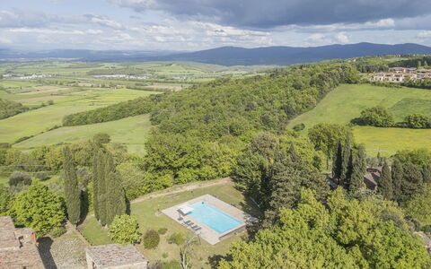Casa Clara Pool, Casole Elsa, Monti: Landschap, Landgoed, Landscaping, Plantage, Boerderij, Villa, Hacienda, Zwembad, Evergreen