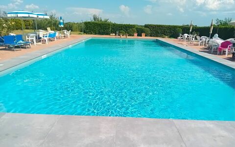 Fattoria le Chianacce: Water, Eigendom, Wolk, Zwembad, Lucht, Blauw, Azure, Fabriek, Rechthoek, Boom