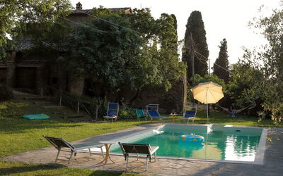 Olivo: Water, Fabriek, Lucht, Groen, Zwembad, Boom, Schaduw, Buitenmeubels, Gras, Gebouw