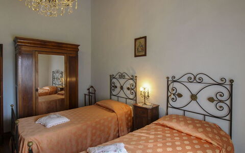 Villa Cecilia: Muur, Slaapkamer, Interieur Ontwerp, Bed, Verdieping, Bedding, Meubilair, Bed Frame, Laken, Flooring