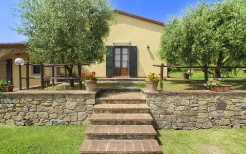 Podere Marcigliano: Tuin, Verblijf, Boerderij, Schaduw, Landscaping, Landgoed, Werf, Backyard, Stenen Muur, Hacienda