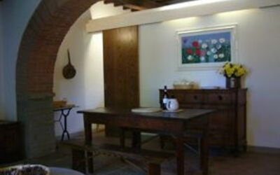 Villa Polvano Granaio - the living on the ground floor