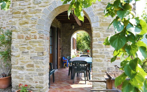 Casetta i Ciliegi: Fabriek, Tafel, Bloempot, Gebouw, Stoel, Kamerplant, Architectuur, Onroerend Goed, Boom, Vrije Tijd